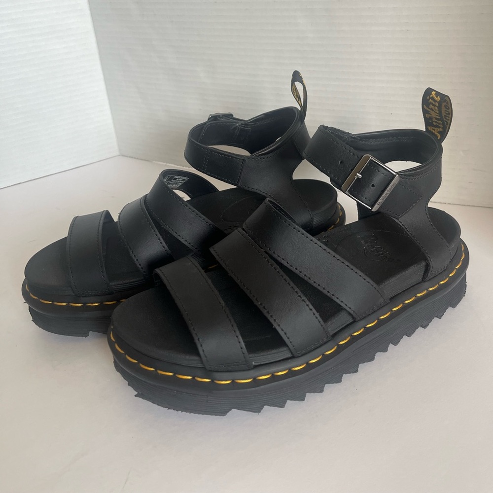 Dr. Martens AirWair Blaire
Athena Leather Strap Sandals Black Size 8